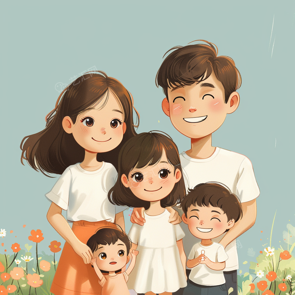 五口之家的幸福乐章——三胞胎的快乐成长记