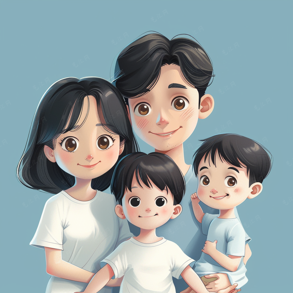 亲子头像双子星照耀下的和谐家园