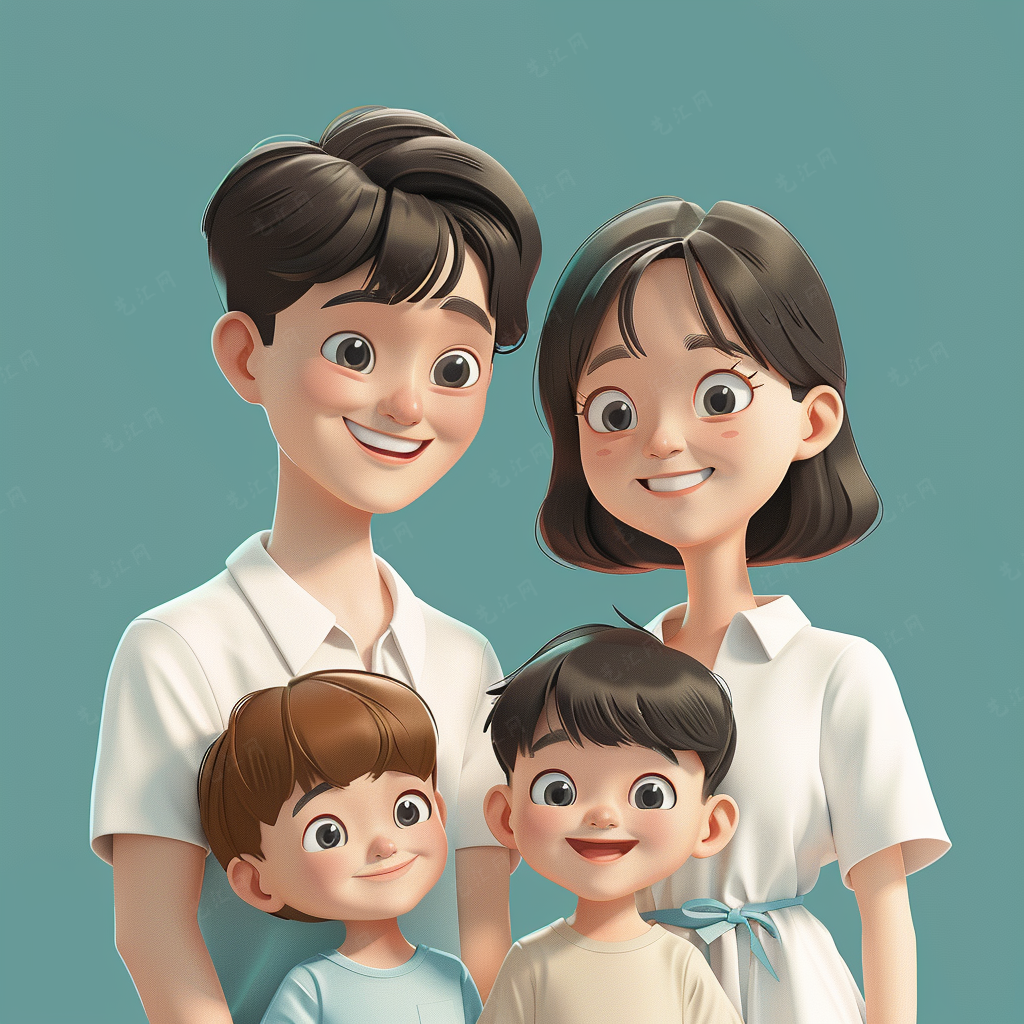 亲子头像双子星照耀下的和谐家园