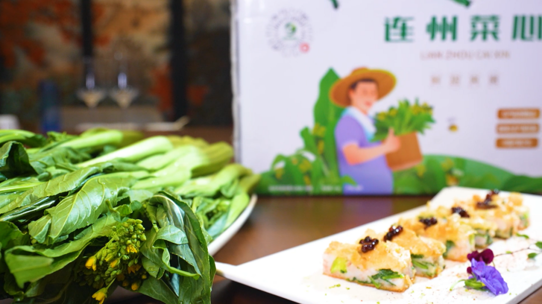 ▲连州菜心清甜爽脆，多汁无渣