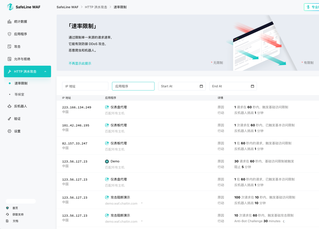 开源WAF雷池SafeLine部署教程 网站安全防护自部署防SQL注入CC攻击