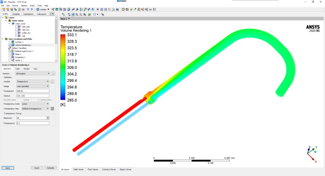 「CFD案例-Fluent」27 水中稳态传热CFD模拟的图25