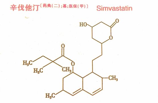 洛伐他汀化学结构式辛伐他汀化学结构式普伐他汀化学结构式氟伐他汀