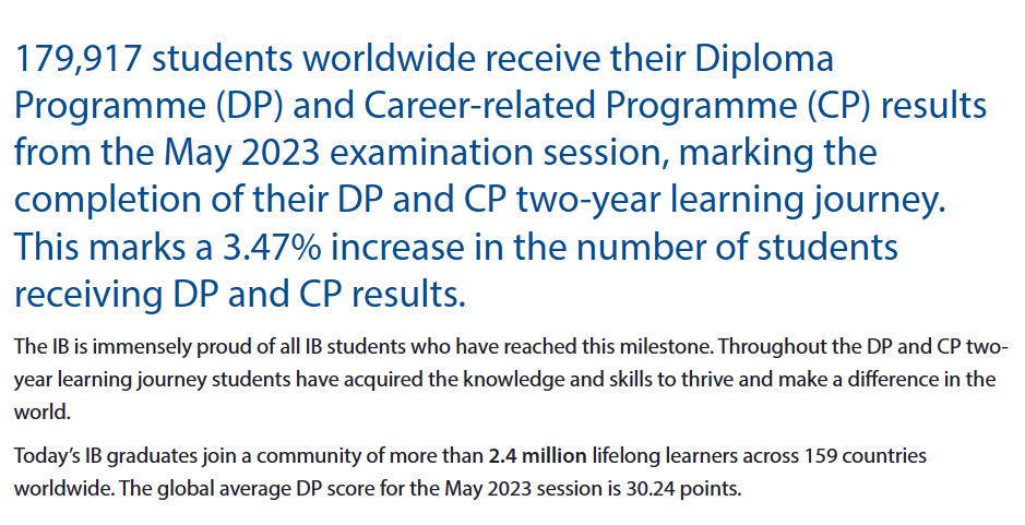 2023年新加坡IB放榜