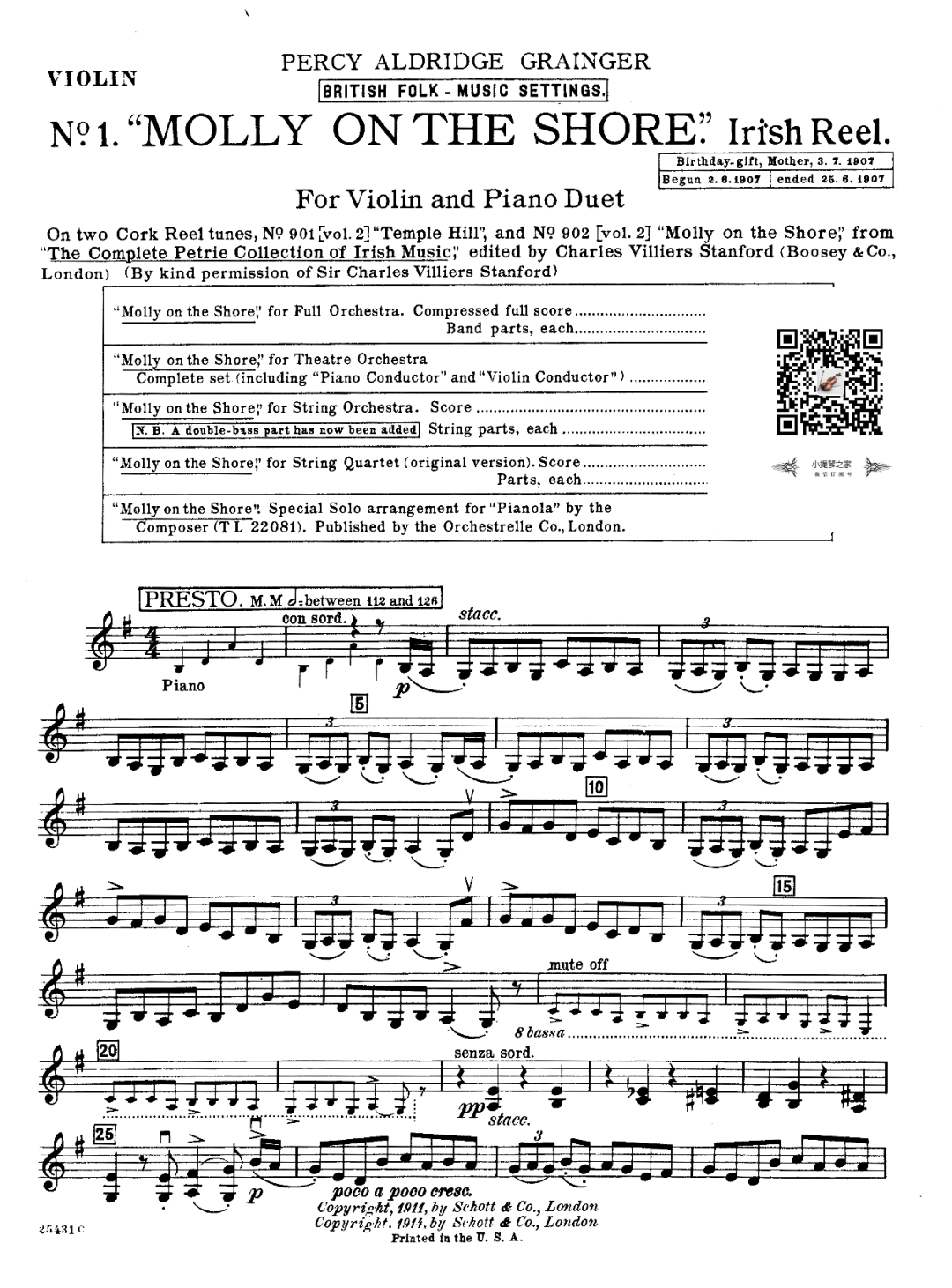 帕尔曼演绎克莱斯勒经典小品《岸边的茉莉》附小提琴