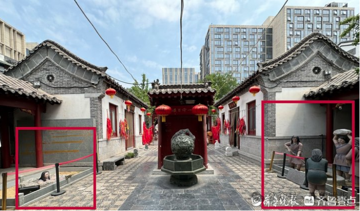 “井里冒出一个头？”济南一景点雕像引热议