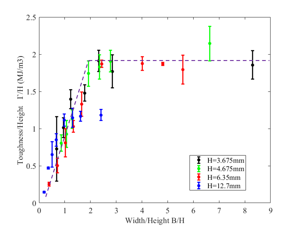 哈佛大学锁志刚院士课题组：宽度和厚度依赖的软材料断裂韧性的图5