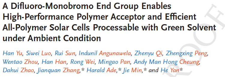 香港科技大学颜河教授课题组：氟化端基助力高效全聚合物有机太阳能电池“四部曲”的图7