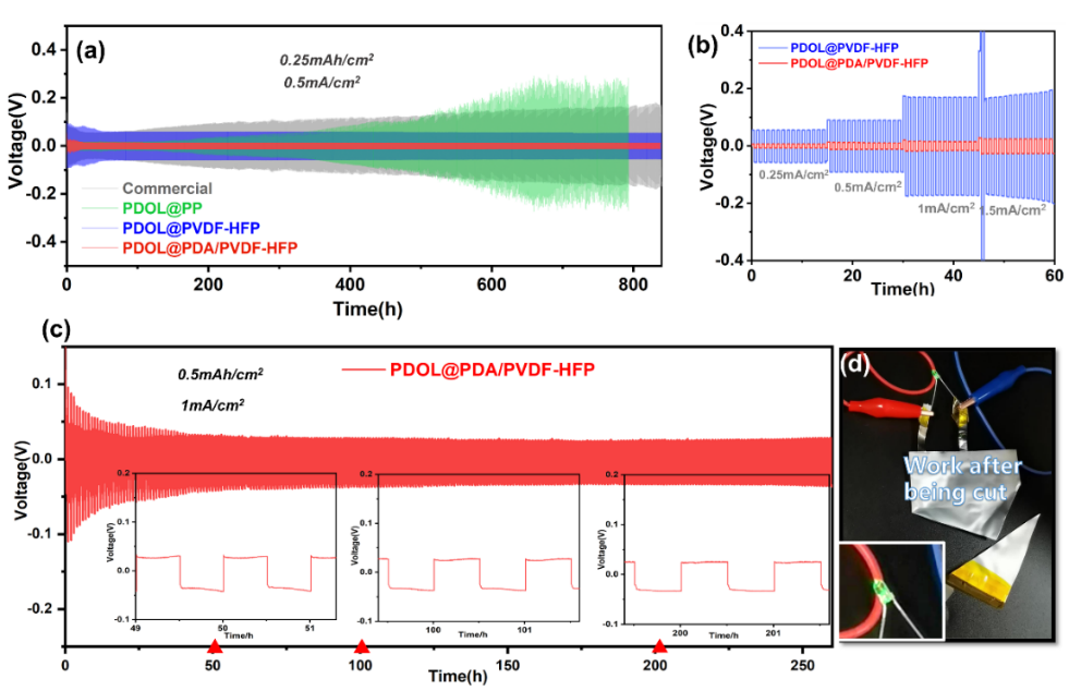 北京化工大学隋刚教授《Adv. Sci.》：原位构筑聚1,3-二氧戊环基电解质用于安全的锂金属电池的图4