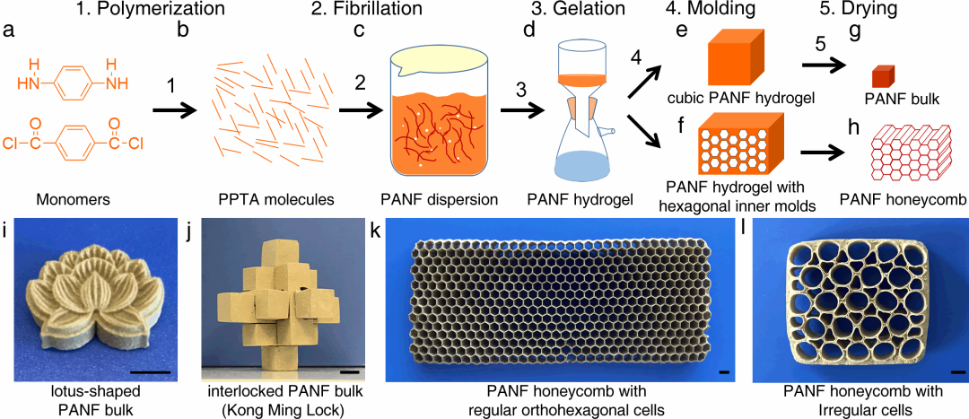 清华大学庹新林课题组《Adv. Mater.》：对位芳纶纳米纤维及多形态全芳材料制备新进展的图1