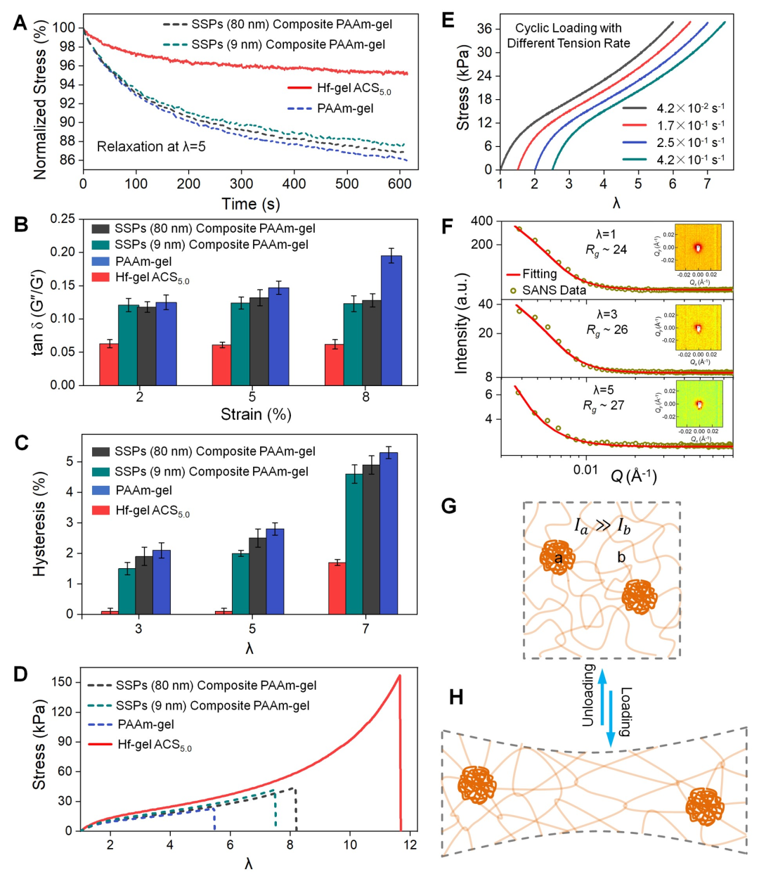 中科院化学所邱东研究员团队 Adv. Mater.: 低回滞纳米复合水凝胶材料的图2