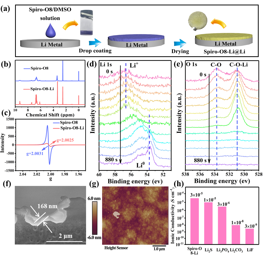 华南理工大学李远与熊训辉合作Angew：芳香化硝酸自由基Spiro-O8有效构筑保护层提升锂金属负极性能的图3