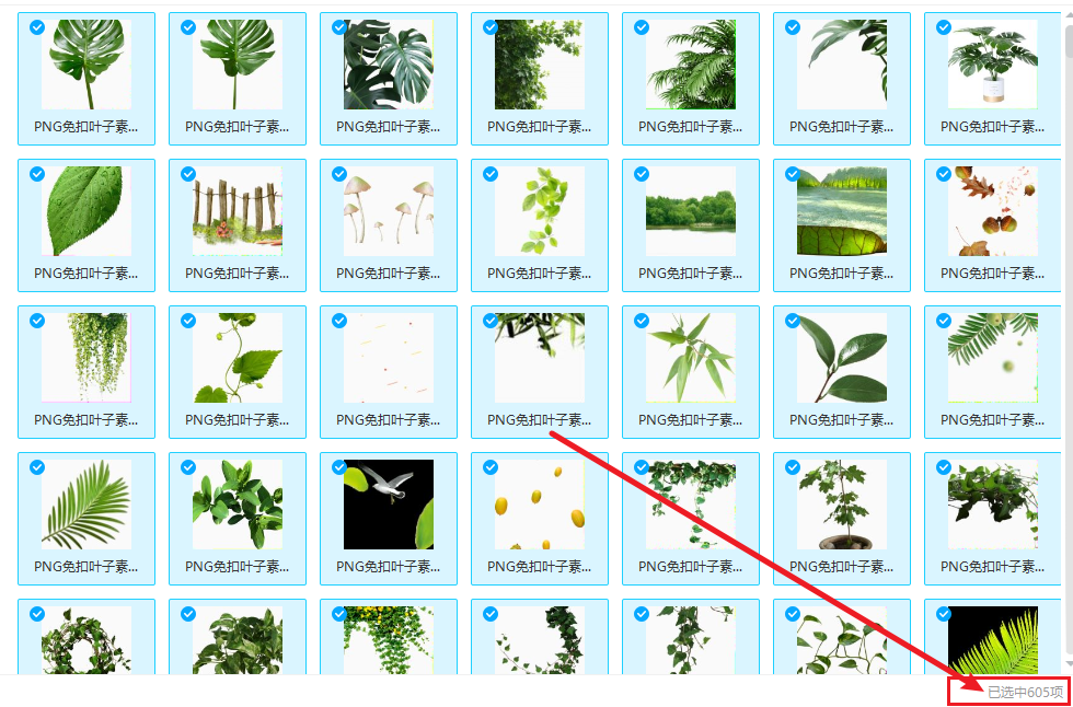 电商美工设计资源【第009期】600多张PNG免扣叶子素材