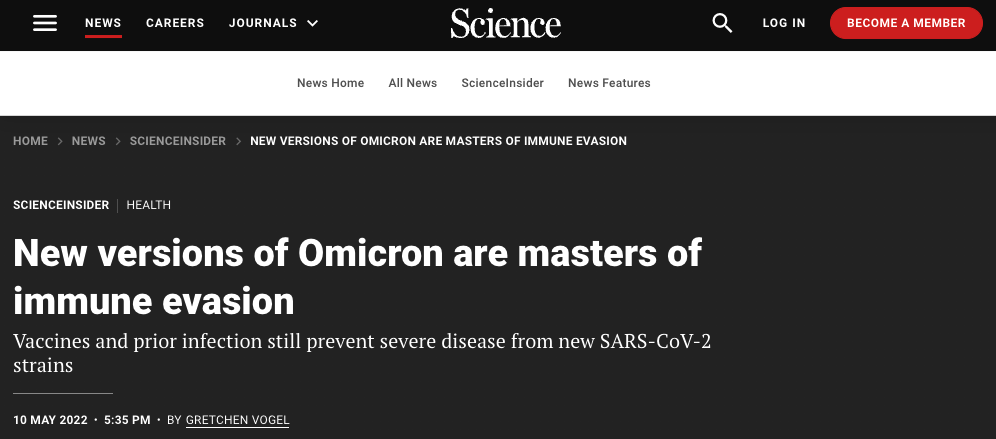 传染病学家建议把 Omicron 定义为 SARS