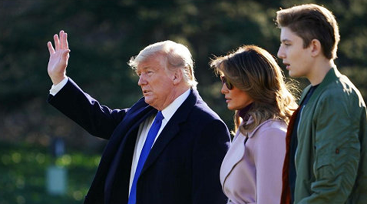 梅拉尼娅称小儿子也曾感染过新冠 特朗普回应：巴伦很好