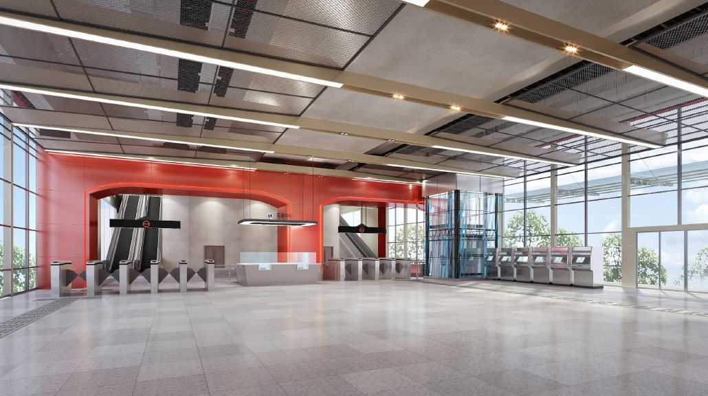 地铁5号线、10号线二期车站“华丽”亮相