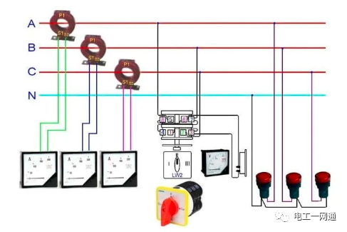 56张电工实物接线图（含日光灯类、断路器控制回路、电动机、热电偶、电能表..）最全电路接线图，很多老电工也不会！的图114