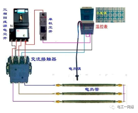 56张电工实物接线图（含日光灯类、断路器控制回路、电动机、热电偶、电能表..）最全电路接线图，很多老电工也不会！的图69