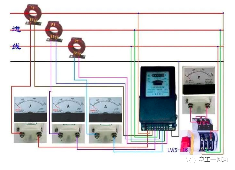 56张电工实物接线图（含日光灯类、断路器控制回路、电动机、热电偶、电能表..）最全电路接线图，很多老电工也不会！的图116