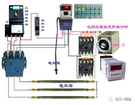 56张电工实物接线图（含日光灯类、断路器控制回路、电动机、热电偶、电能表..）最全电路接线图，很多老电工也不会！的图76