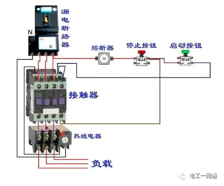 56张电工实物接线图（含日光灯类、断路器控制回路、电动机、热电偶、电能表..）最全电路接线图，很多老电工也不会！的图24
