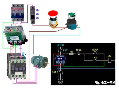 56张电工实物接线图（含日光灯类、断路器控制回路、电动机、热电偶、电能表..）最全电路接线图，很多老电工也不会！的图45