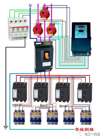 56张电工实物接线图（含日光灯类、断路器控制回路、电动机、热电偶、电能表..）最全电路接线图，很多老电工也不会！的图118