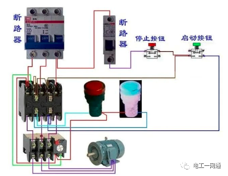 56张电工实物接线图（含日光灯类、断路器控制回路、电动机、热电偶、电能表..）最全电路接线图，很多老电工也不会！的图49
