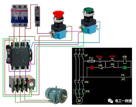 56张电工实物接线图（含日光灯类、断路器控制回路、电动机、热电偶、电能表..）最全电路接线图，很多老电工也不会！的图44