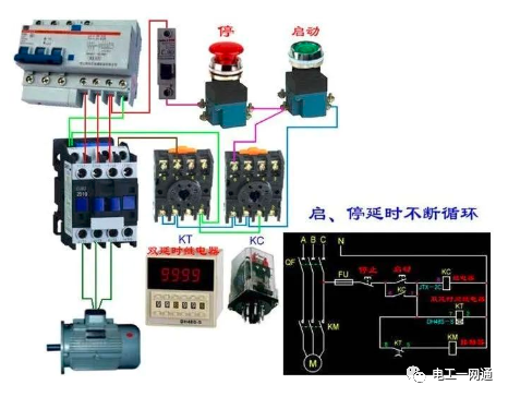 56张电工实物接线图（含日光灯类、断路器控制回路、电动机、热电偶、电能表..）最全电路接线图，很多老电工也不会！的图52