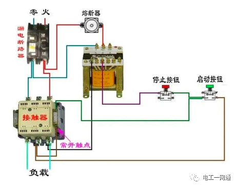 56张电工实物接线图（含日光灯类、断路器控制回路、电动机、热电偶、电能表..）最全电路接线图，很多老电工也不会！的图20