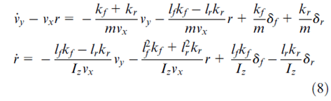 基于线性变参数系统的四轮转向自主地面车辆路径跟踪控制及实验验证的图12