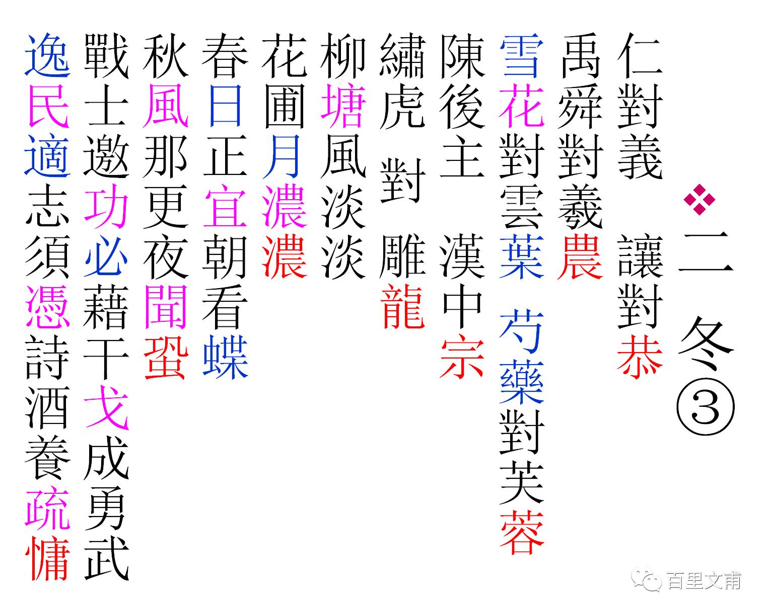 国学声律启蒙详注6上平声二冬3