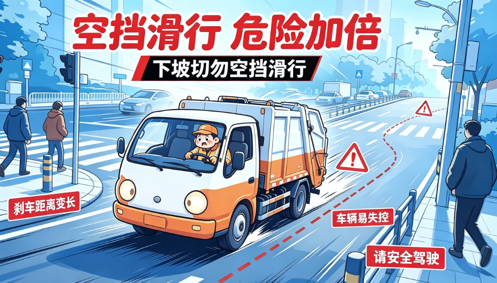 环卫车空挡滑行警示图生成需求.png