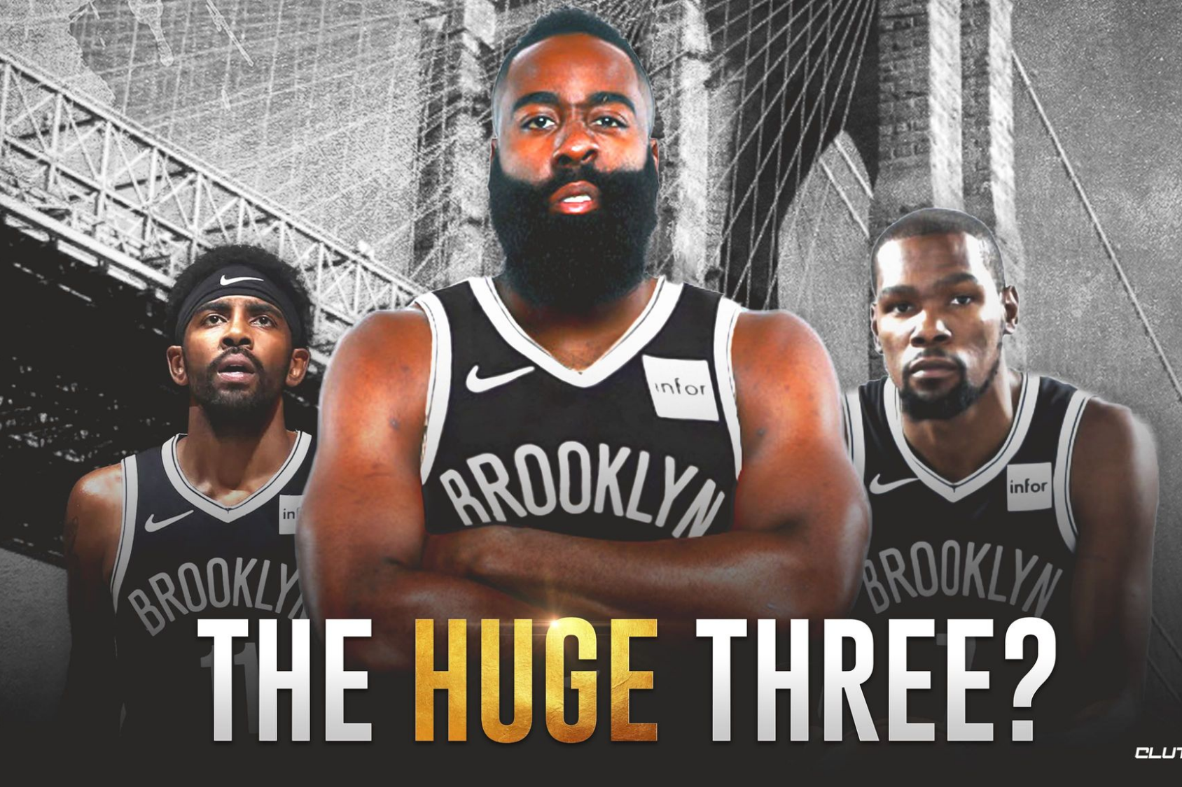 多名NBA记者曝哈登想去篮网与欧文杜兰特组三巨头