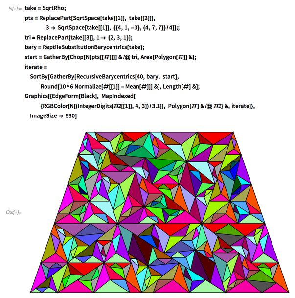 密铺平面：基于2，φ，ψ，χ，ρ 的12个新的代入镶嵌的图47