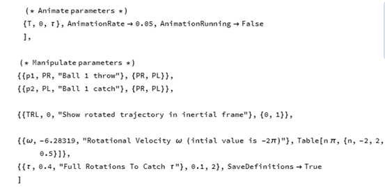 用 Mathematica 中的阿基米德螺线和复杂代数分析太空中杂耍的模式的图15