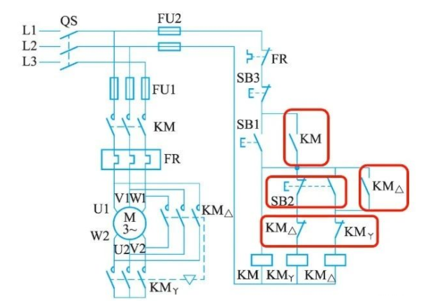 电动机星三角降压启动控制电路详解的图4