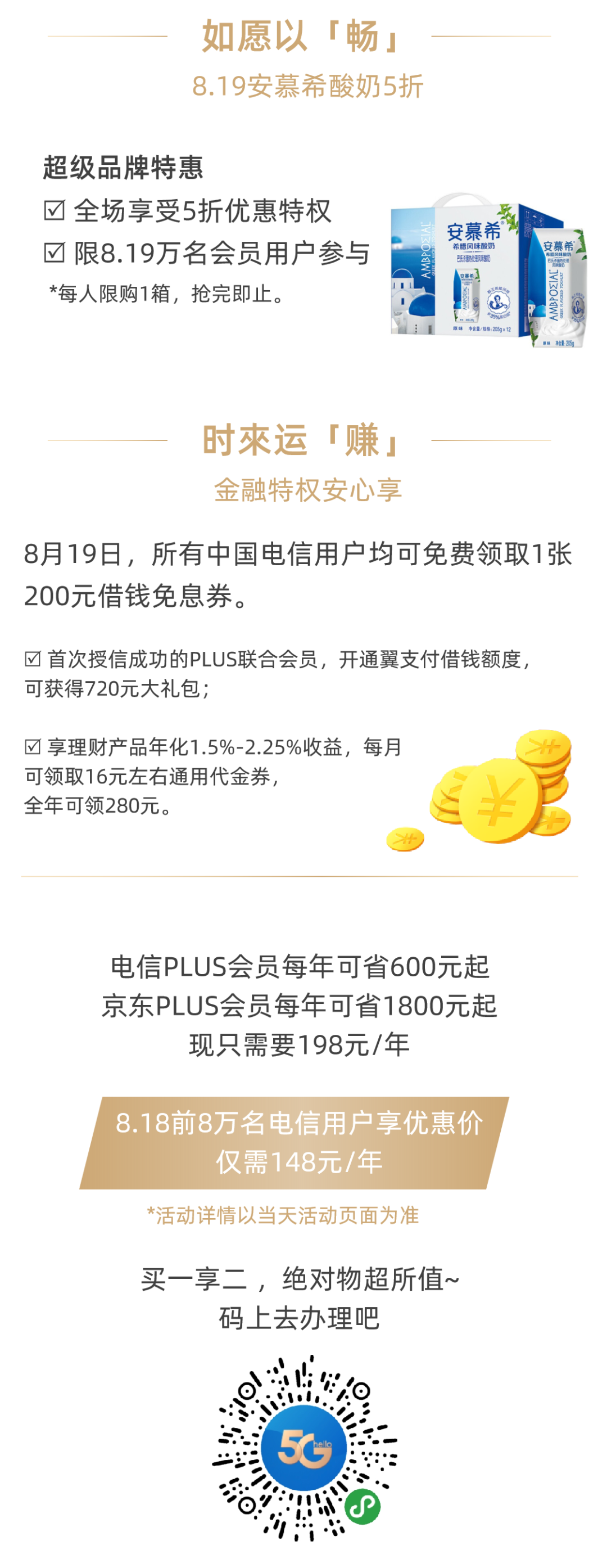 8.18日当天8万名电信翼支付+京东plus 联合会员仅需148元/年-惠小助(52huixz.com)
