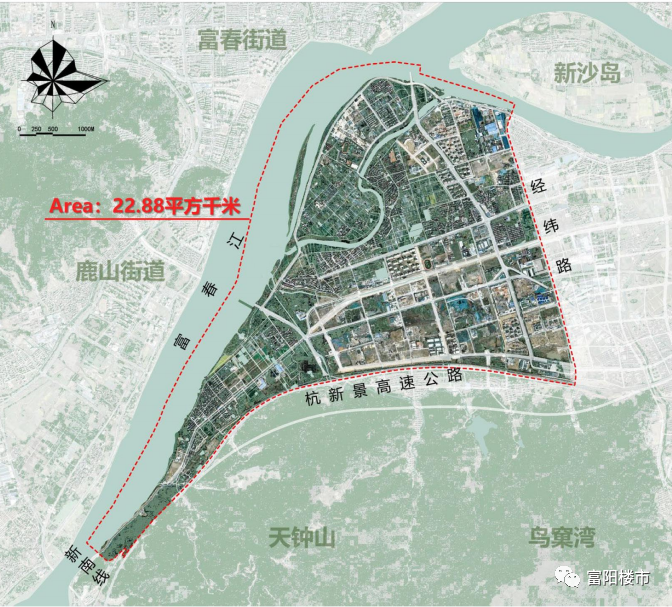 圖源:市規劃資源局富陽分局整個區域沿秦望南大道,集中了新城主要公共