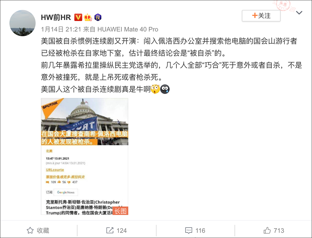 偷看佩洛西电脑的特朗普支持者被灭口了 ？（图） - 3