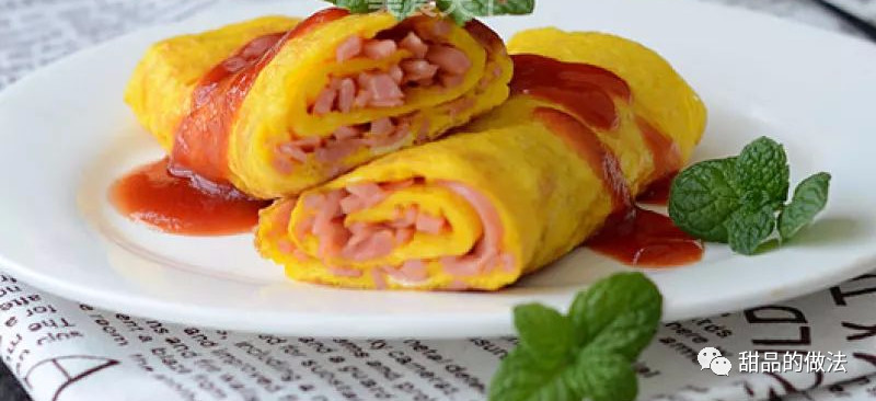 让儿童吃一口就爱吃营养快手早餐｜火腿芝士蛋卷