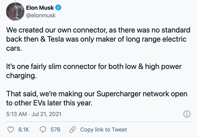 馬斯克證實將于今年晚些時候向其他車企開放超級充電站的圖1