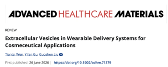 Advanced Healthcare Materials｜香港中文大学（深圳）刘国珍教授团队：细胞外囊泡“牵手”可穿戴，开启智能精准护肤新范式
