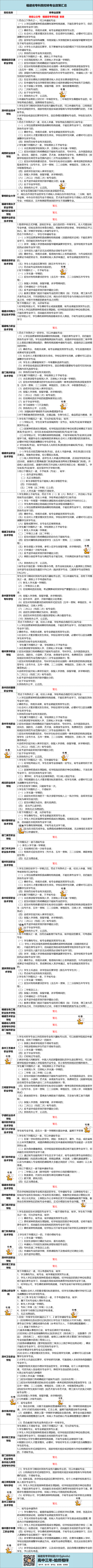 2022年福建省内专科院校转专业政策汇总发布！
