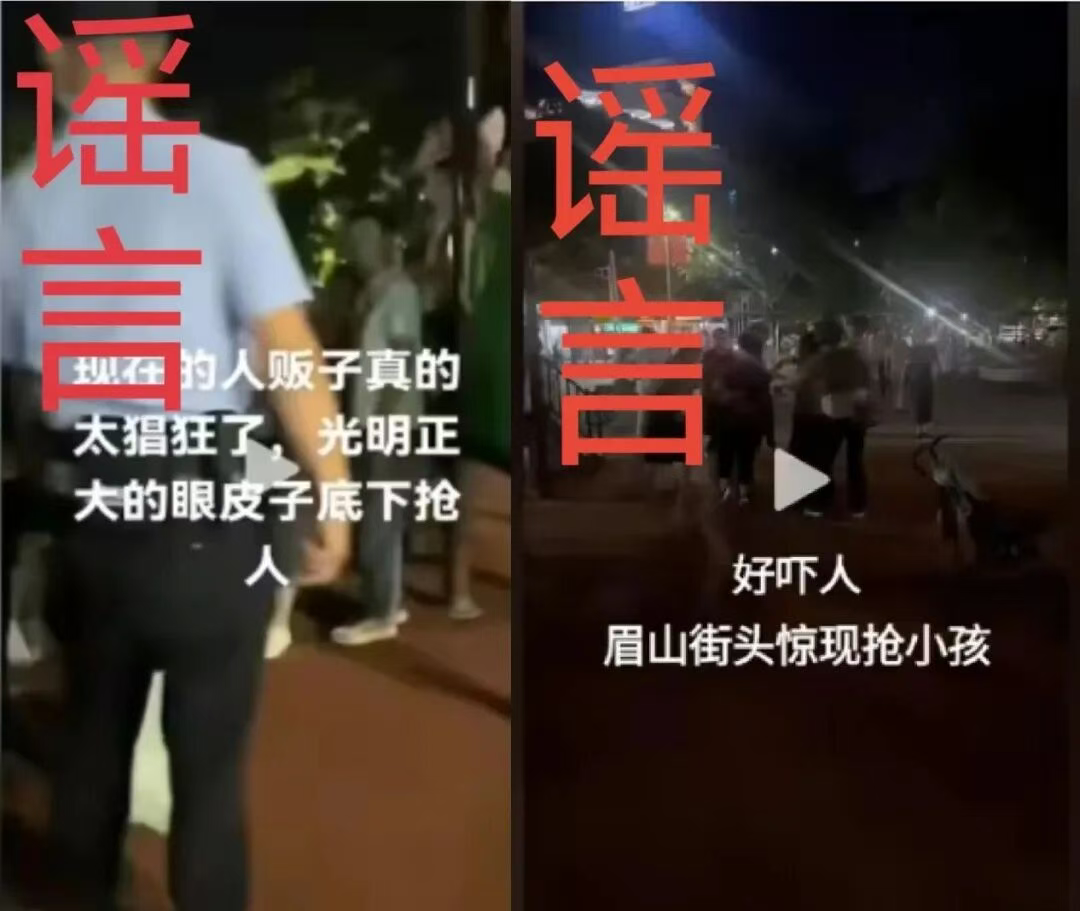 四川眉山辟谣有人当街抢小孩
