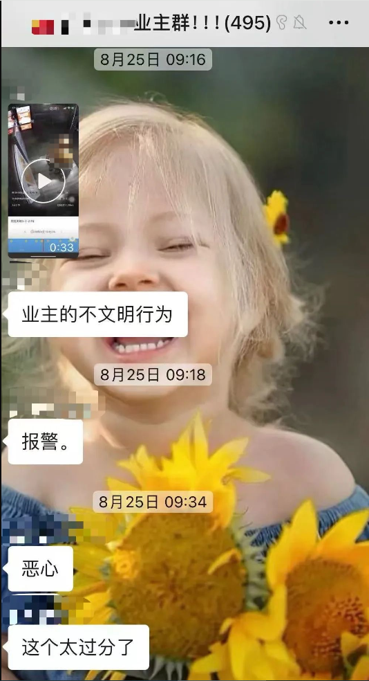 物业发布视频后业主群的讨论