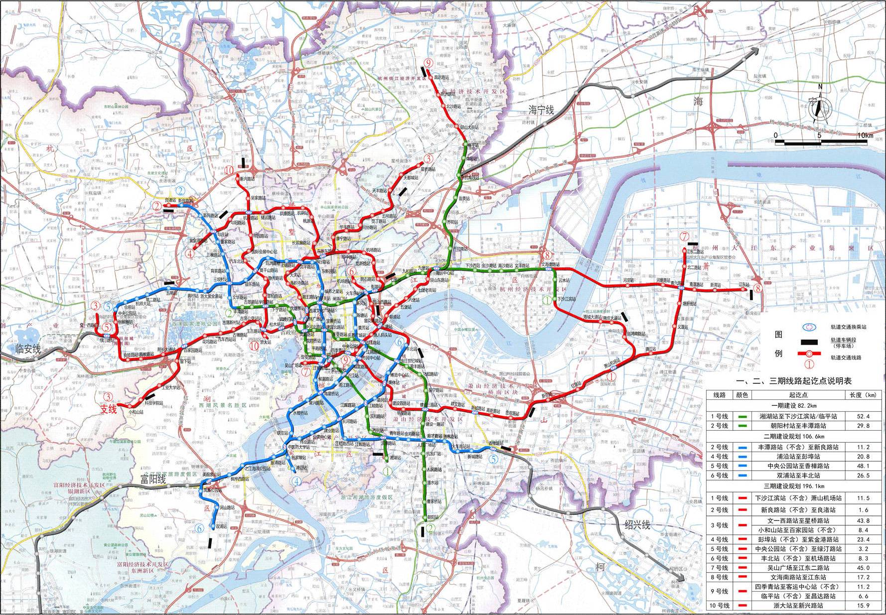 重磅杭州地鐵三期最快10月獲批蕭山境內規劃14個站點