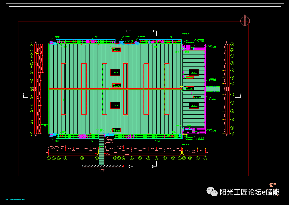 图纸丨光伏发电设计建筑参考图(cad图纸)