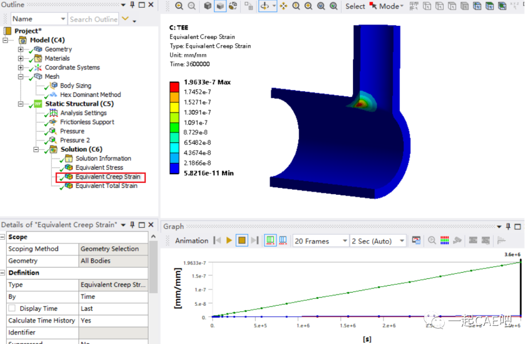 Ansys Workbench蠕变分析的图26